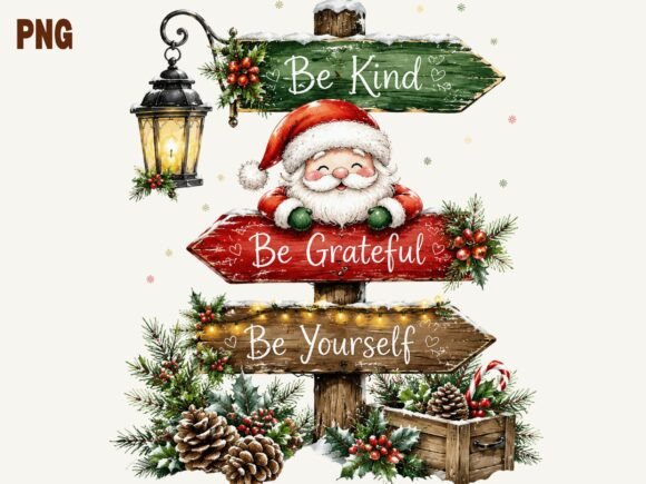 Download Christmas Santa Png, Be Grateful Png - Christmas Collection