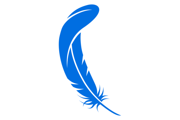 Download Blue Feather Logo. Creativity Symbol. Wr - Symbol Collection