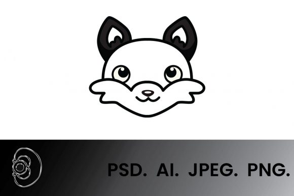 Download Greyscale Face Fox Vector Illustration - Premium Resources