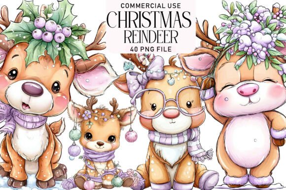 Download Funny Christmas Reindeer Clipart - Christmas Collection