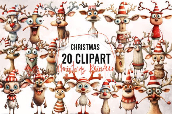 Download Cute Christmas Reindeer Clipart - Christmas Collection