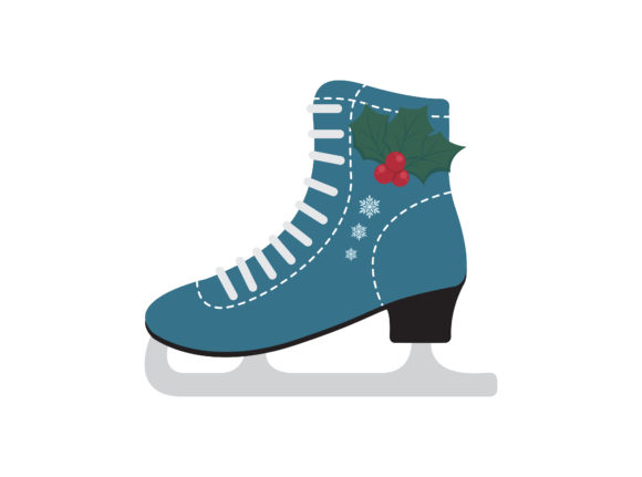 Download Christmas Ice Skate Shoes Illustration - Christmas Collection