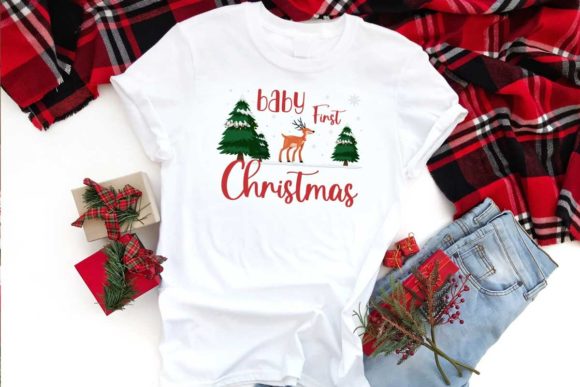 Download Baby 1st Christmas Deer Graphic - Christmas Collection