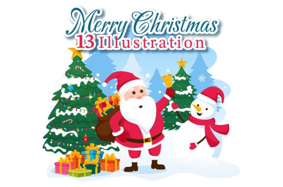 Download 13 Merry Christmas Vector Illustration - Christmas Collection