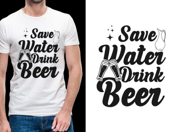 Download Save Water Drink Beer Flat Design - Flat Collection