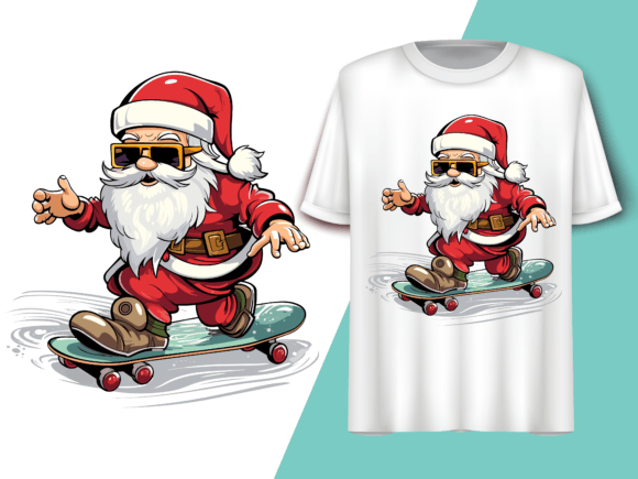 Download Christmas Santa Claus Skateboard Vector - Christmas Collection